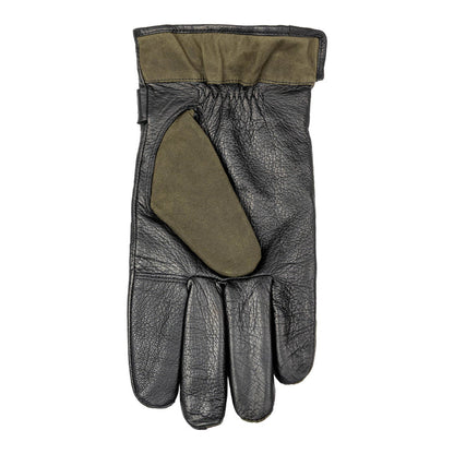 DENTS Crewkerne Men's Water-Resistant Thinsulate-Lined Imitation Deerskin Leather Gloves with Waxed Cotton