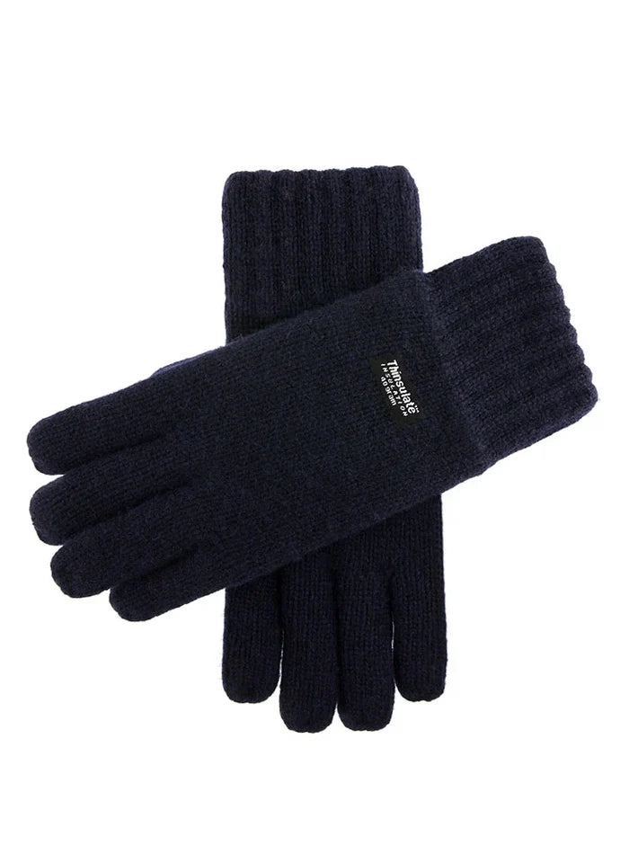 DENTS DURHAM Men's Thinsulate-Lined Knitted Gloves