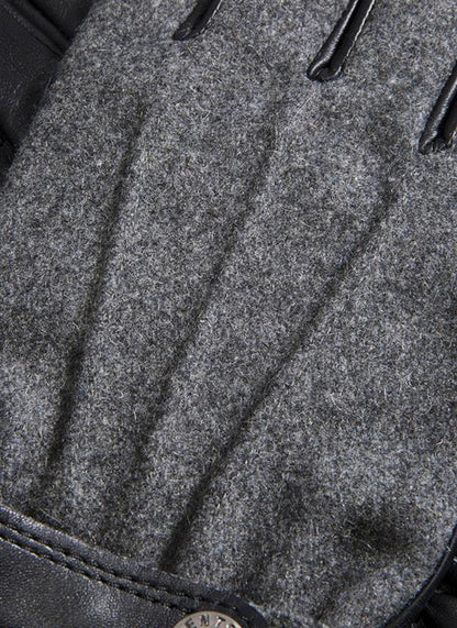 DENTS GUILDFORD - Men's Three-Point Fleece-Lined Flannel and Leather Gloves