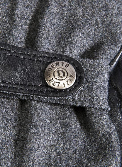 DENTS GUILDFORD - Men's Three-Point Fleece-Lined Flannel and Leather Gloves