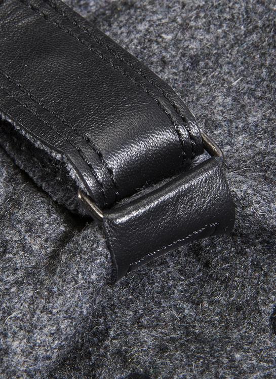 DENTS GUILDFORD - Men's Three-Point Fleece-Lined Flannel and Leather Gloves