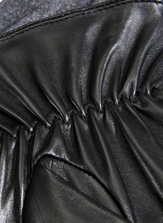 DENTS GUILDFORD - Men's Three-Point Fleece-Lined Flannel and Leather Gloves