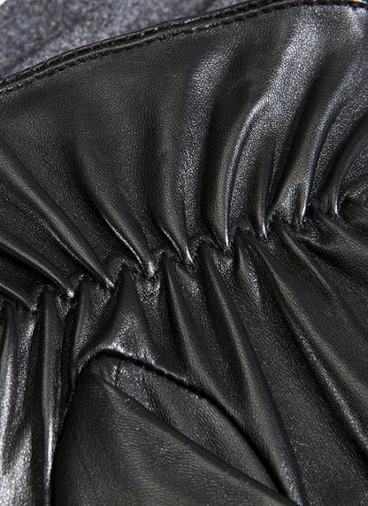 DENTS GUILDFORD - Men's Three-Point Fleece-Lined Flannel and Leather Gloves