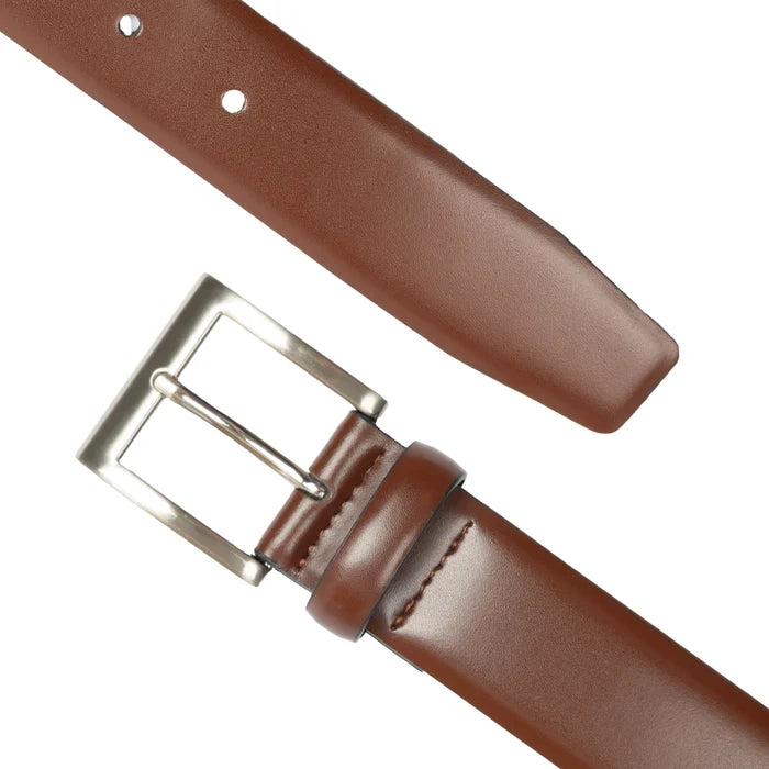 DENTS Plain Leather Belt - Tan