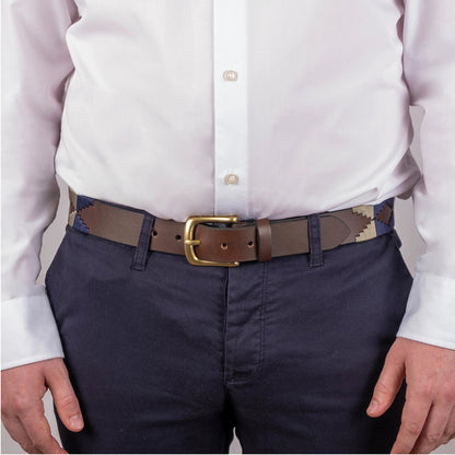 DENTS Polo Full-Grain Leather Belt with Brass Buckle