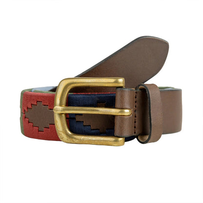 DENTS Polo Full-Grain Leather Belt with Brass Buckle