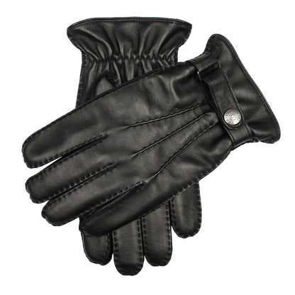 DENTS Tetbury Men's Handsewn Three-Point Wool and Cashmere Blend-Lined Leather Gloves