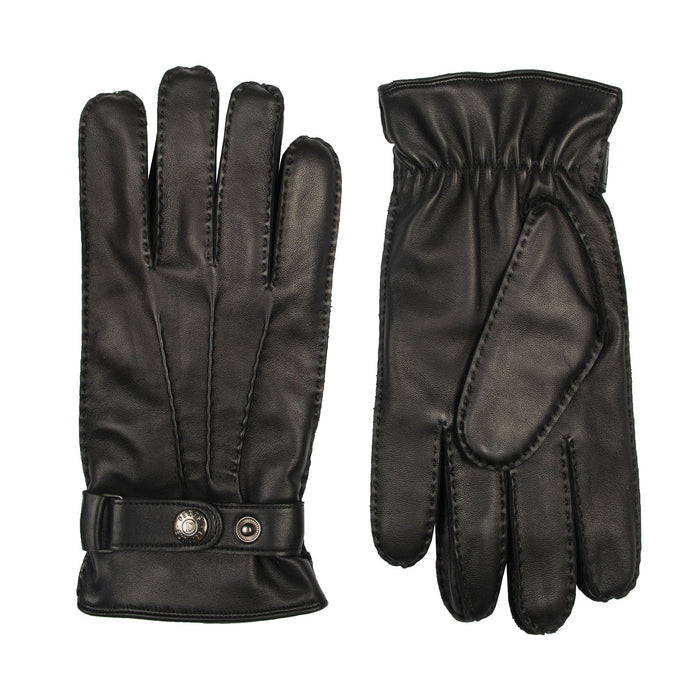 DENTS Tetbury Men's Handsewn Three-Point Wool and Cashmere Blend-Lined Leather Gloves