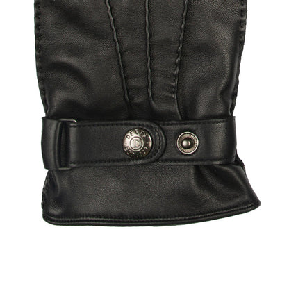 DENTS Tetbury Men's Handsewn Three-Point Wool and Cashmere Blend-Lined Leather Gloves
