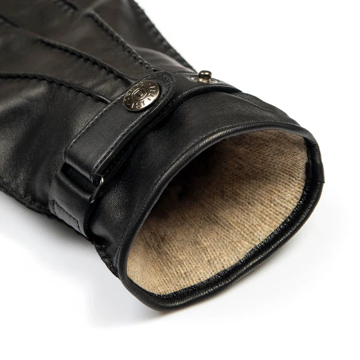 DENTS Tetbury Men's Handsewn Three-Point Wool and Cashmere Blend-Lined Leather Gloves