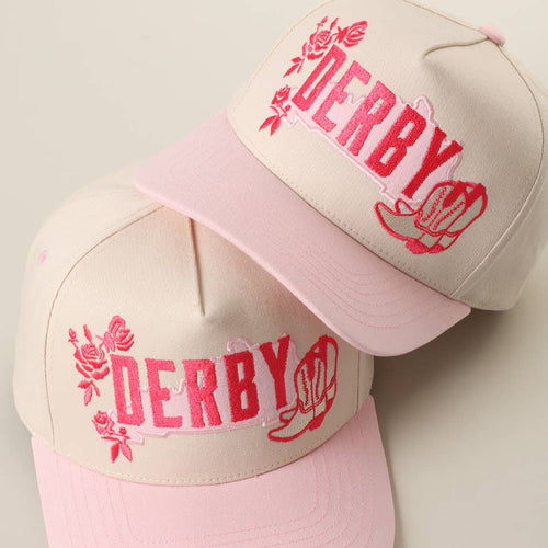 DERBY Western Cowgirl Embroidered Two-Tone Trucker Hat