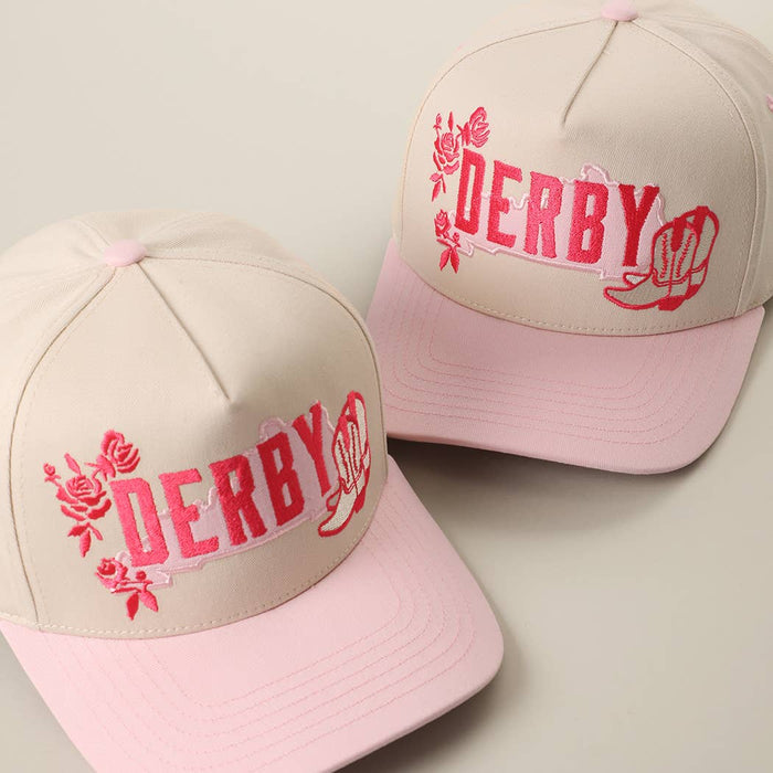 DERBY Western Cowgirl Embroidered Two-Tone Trucker Hat