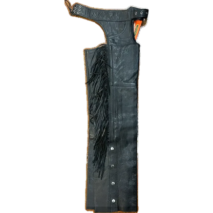 Eagle Premium Rally Leather Chaps with Fringe
