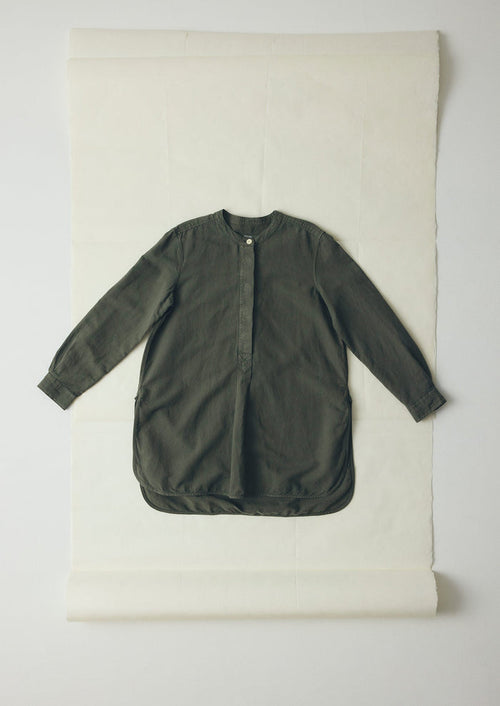 Elena Cotton Linen Tunic Shirt | Dusted Khaki