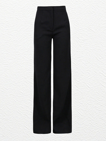 embellished shoulder tailored blazer and flared pants set – ELIANA