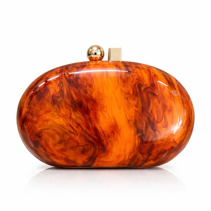 emerald marbled clutch with gold clasp – VERDÉA