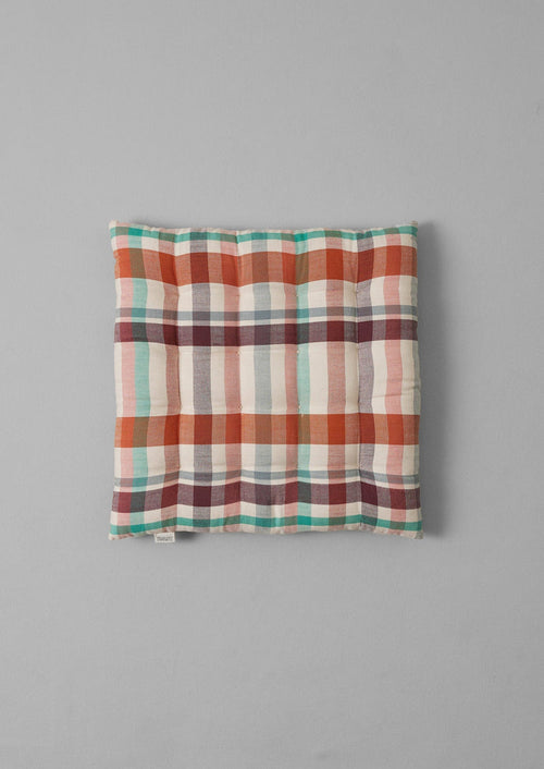Fiesta Check Chair Cushion | Spice Multi