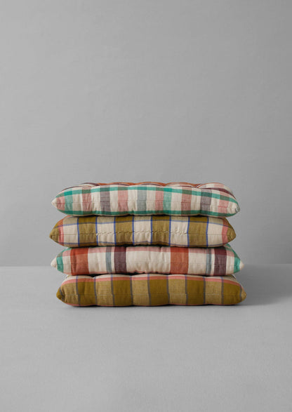 Fiesta Check Chair Cushion | Spice Multi