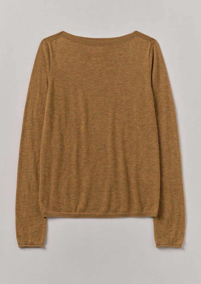 Fine Wool Cashmere Sweater | Tumeric
