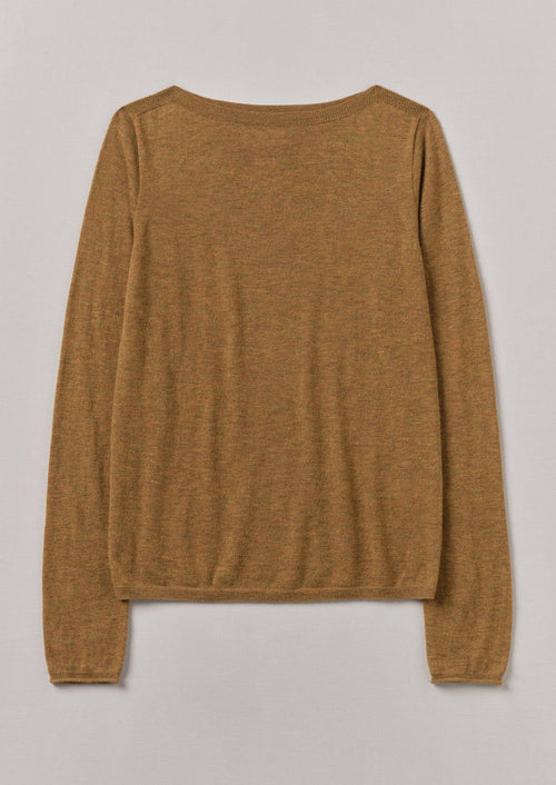 Fine Wool Cashmere Sweater | Tumeric
