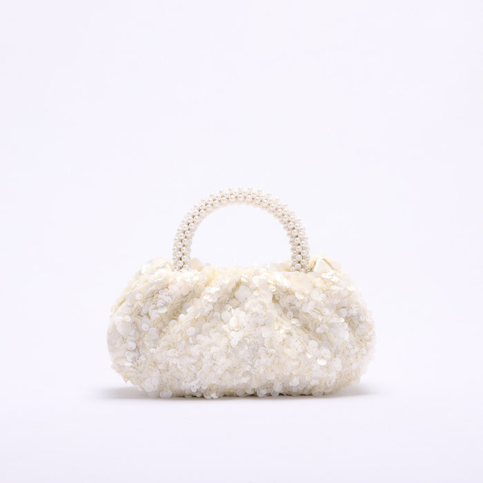 floral embroidered handbag with round handle – BLOSIOVI