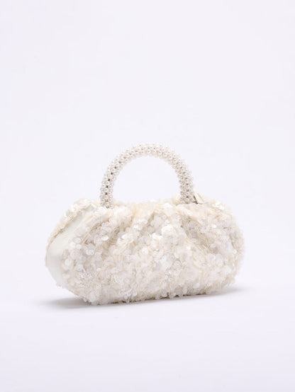 floral embroidered handbag with round handle – BLOSIOVI