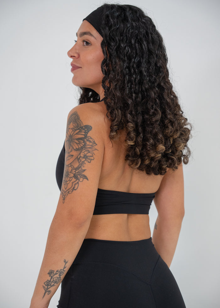FLOW Halter Bra - NOIR