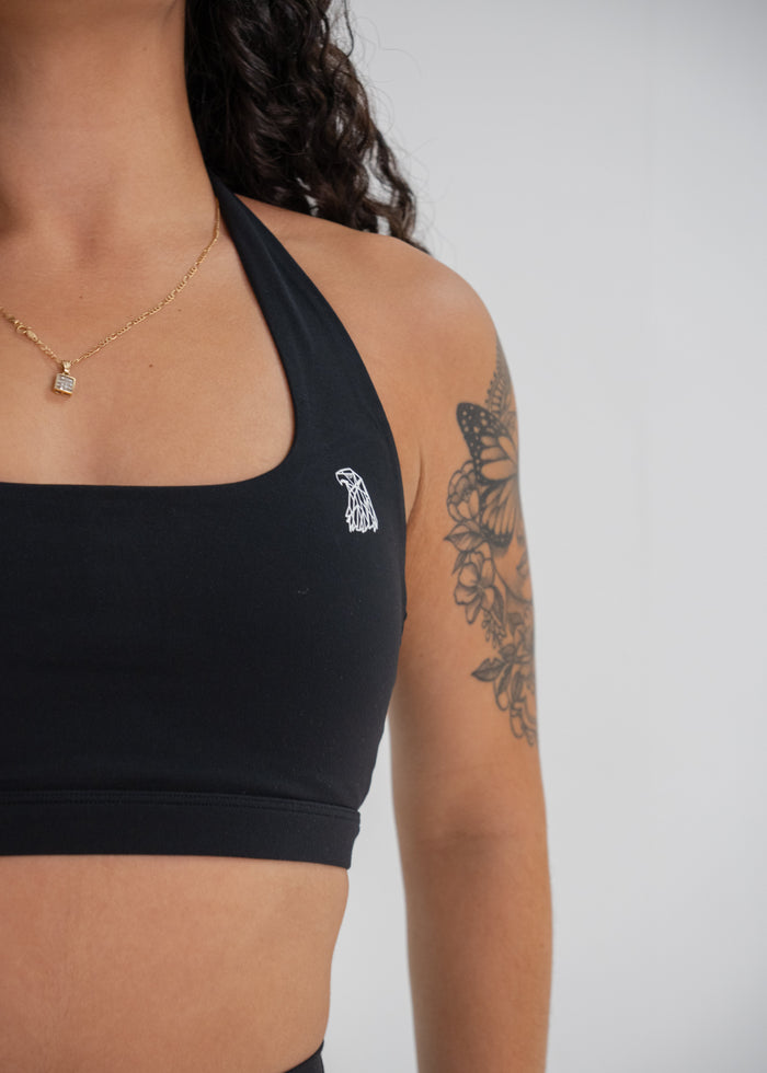 FLOW Halter Bra - NOIR