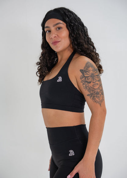 FLOW Halter Bra - NOIR