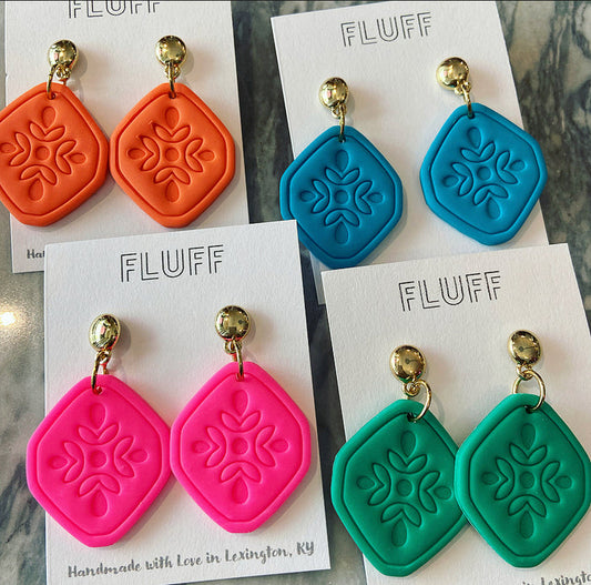 Fluff summer clay earrings