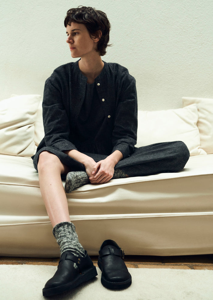 Fracap Leather Buckle Shoes | Black