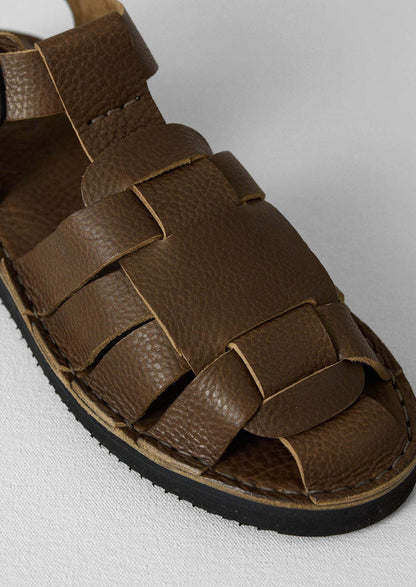 Fracap Leather Sandals | Olive