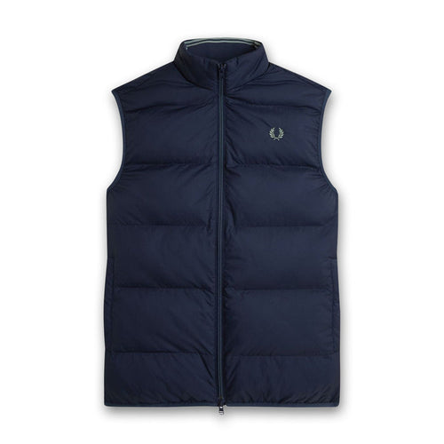 Fred Perry - Insulated Gilet in Dark Airforce - Nigel Clare