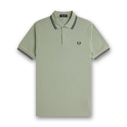 Fred Perry - Twin Tipped Polo in Bay Leaf - Nigel Clare
