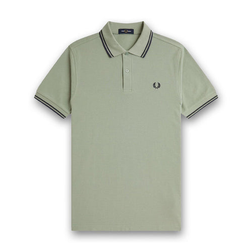 Fred Perry - Twin Tipped Polo in Bay Leaf - Nigel Clare