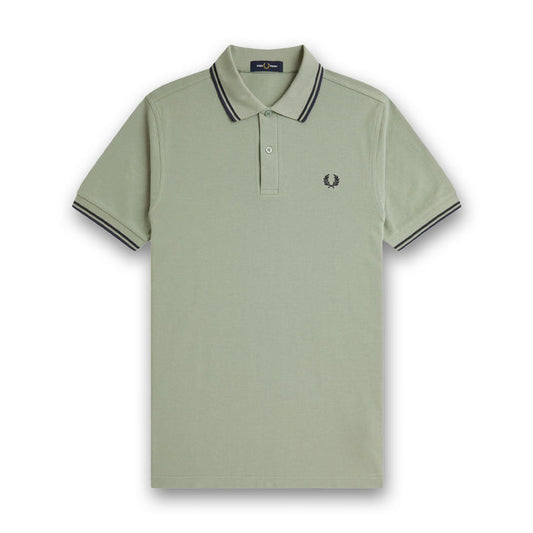 Fred Perry - Twin Tipped Polo in Bay Leaf - Nigel Clare