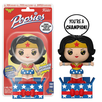 Funko popsies wonder woman figure with pop up message you're a champion