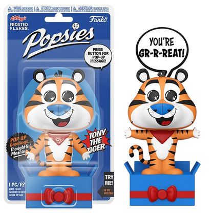 Frosties Tony the Tiger Funko Popsies with pop up message you're gr-r-reat!