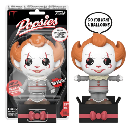Pennywise Clown Funko Popsies figure with pop up message Do you want a balloon?