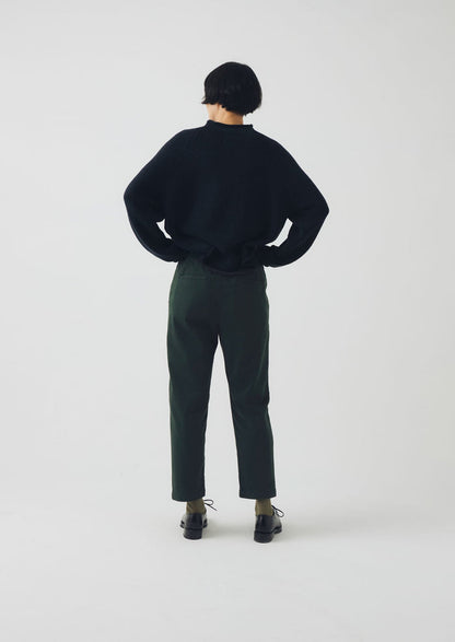 Gabi Cotton Pull On Trousers | Pine