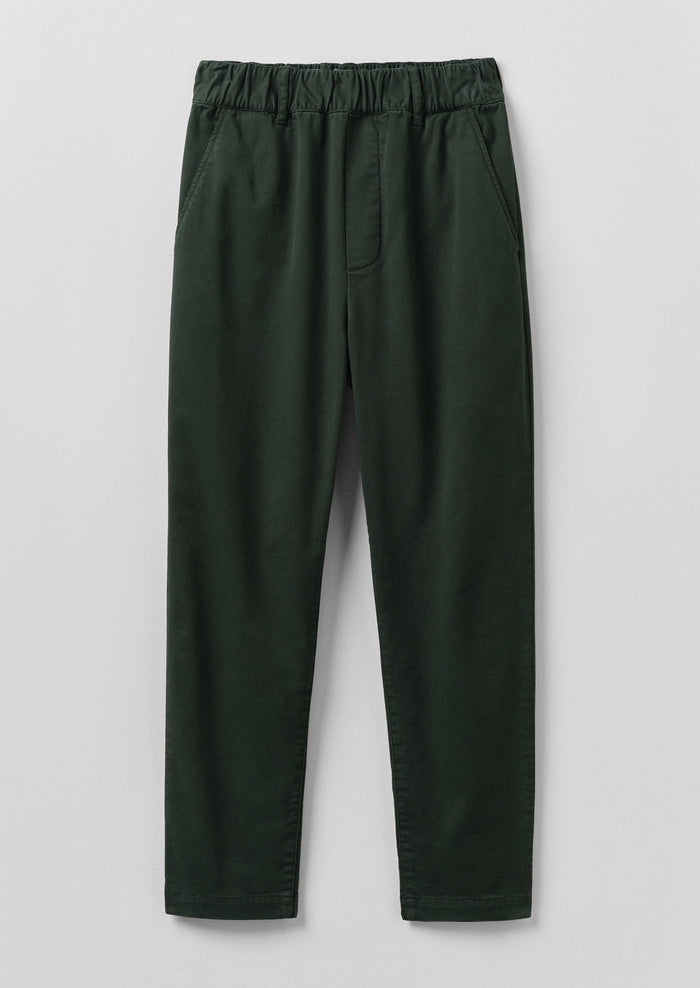 Gabi Cotton Pull On Trousers | Pine