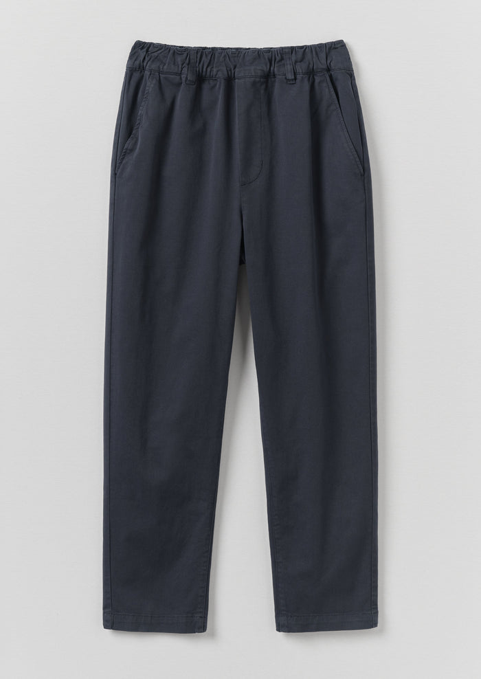 Gabi Cotton Pull On Trousers | Storm Blue