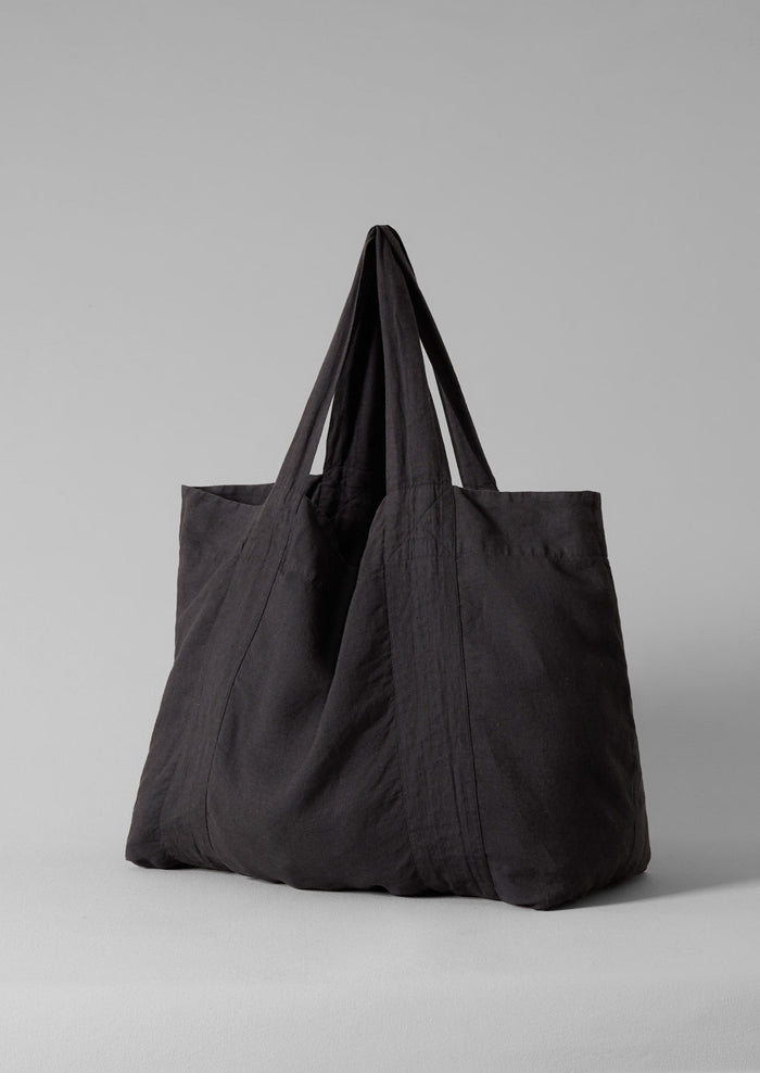 Garment Dyed Linen Bag | Black Pepper