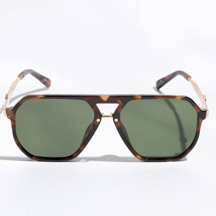 Geometric Shape Thin Frame Designed Sunglasses