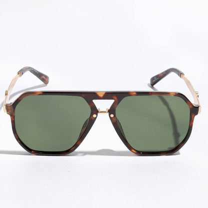 Geometric Shape Thin Frame Designed Sunglasses