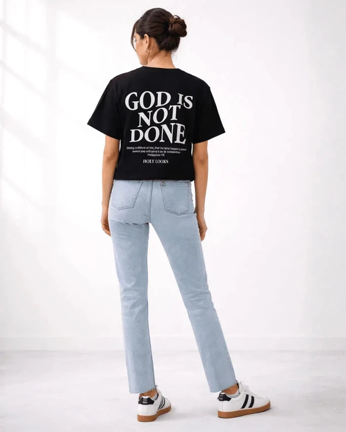 God Is Not Done Tee Black - Holy Looks