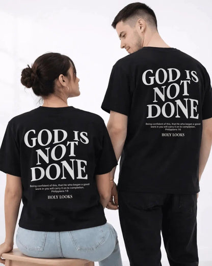 God Is Not Done Tee Black - Holy Looks