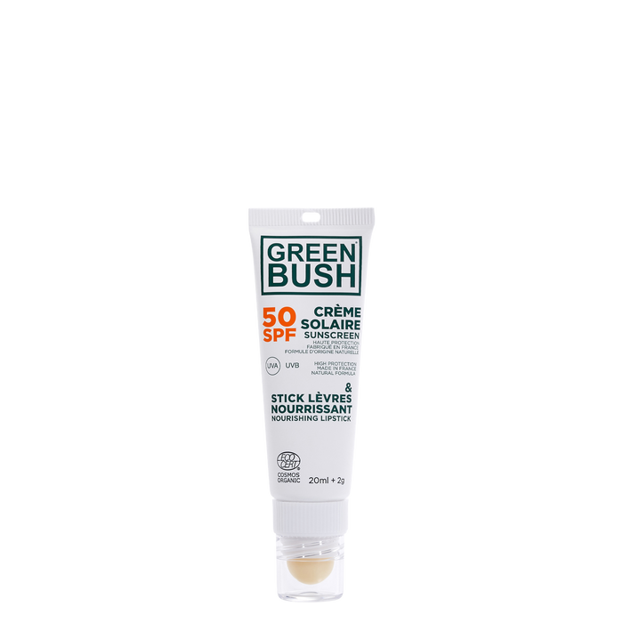 Greenbush Combi : Creme Solaire Spf50 / Stick Levre Nourrisant