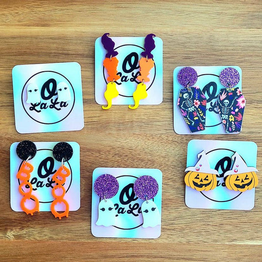 Halloween acrylic earrings
