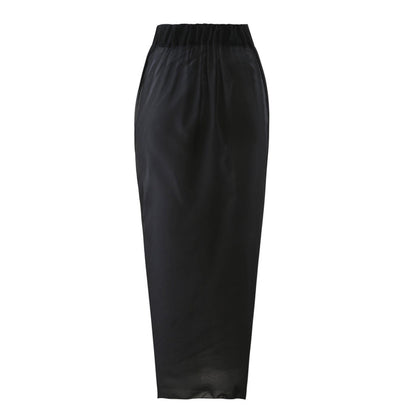 halter bow-detail swimsuit with draped wrap skirt – MUSE